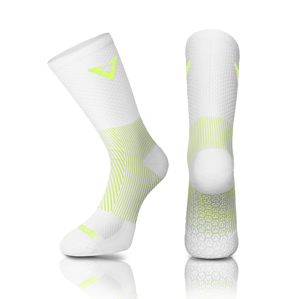 VANTAGE V1 grip socks, White / Neon